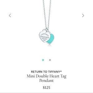 Tiffany & Co. Mini Double Heart Pendant Necklace